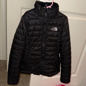 Girls 7/8 The North Face Quilted Black Jacket